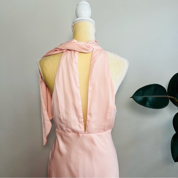 Revolve Saints & Secrets peach halter midi dress - Picture 7 of 11